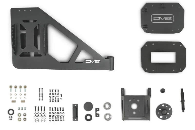 DV8 Offroad 18-23 Jeep Wrangler JL MTO Series Bumper Spare Tire Swing Gate - Image 3