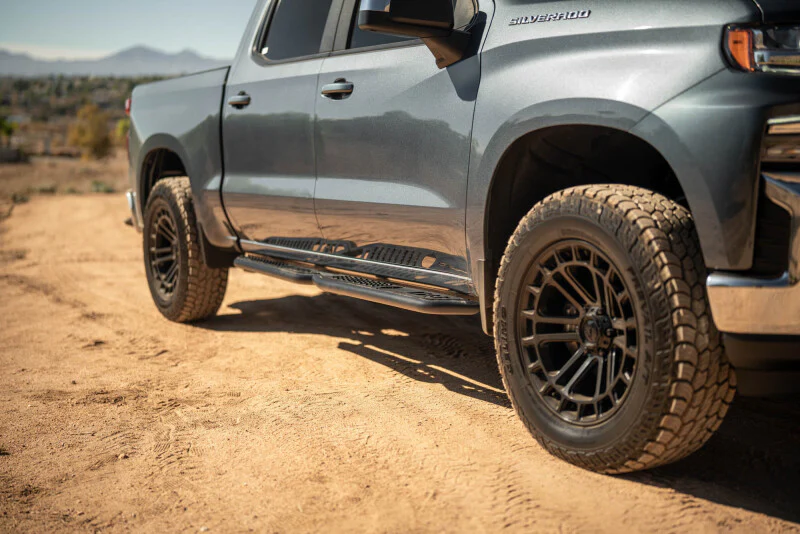 DV8 Offroad 19-24 GMC Sierra 1500 Crew Cab OE Plus Side Steps - Black Steel - Image 11