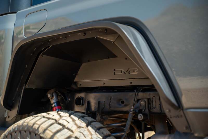 DV8 Offroad 20-24 Jeep Gladiator JT Rear Inner Fender Liners - Satin Black - Image 2