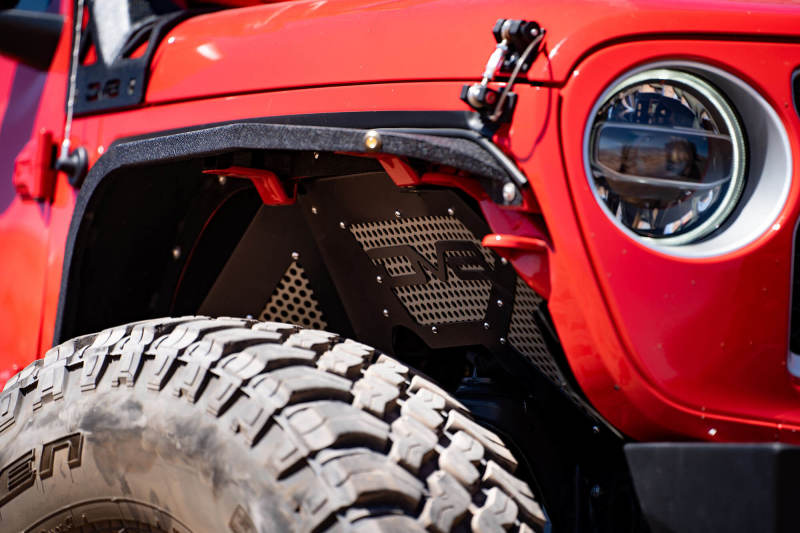 DV8 Offroad 2018+ Jeep Wrangler JL Front Inner Fenders - Black - Image 10