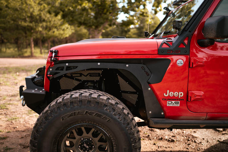 DV8 Offroad 2018+ Jeep Wrangler JL Front Inner Fenders - Black - Image 4