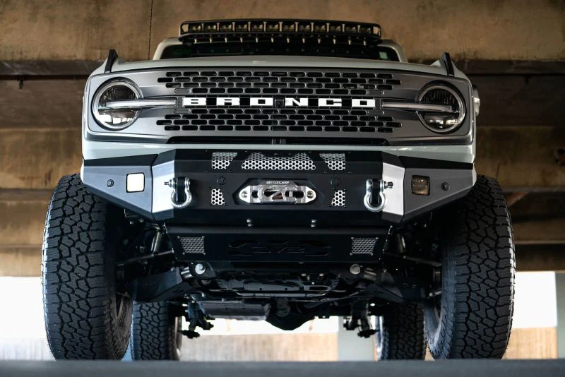 DV8 Offroad 2021+ Ford Bronco Front Bumper Winch Capable w/ Optional Bull Bar/Aux Light Opening - Image 25