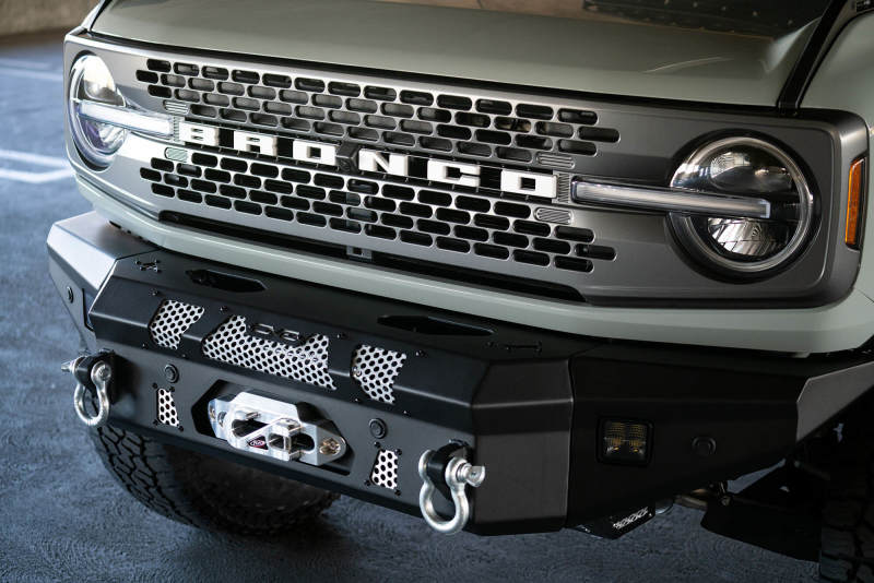 DV8 Offroad 2021+ Ford Bronco Front Bumper Winch Capable w/ Optional Bull Bar/Aux Light Opening - Image 7
