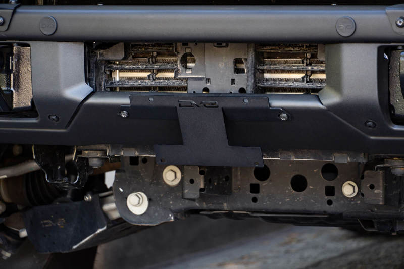 DV8 Offroad 21-22 Ford Bronco Factory Front Bumper Licence Relocation Bracket - Front - Image 12