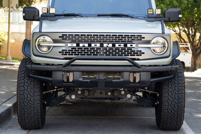 DV8 Offroad 21-22 Ford Bronco Factory Front Bumper Licence Relocation Bracket - Front - Image 15