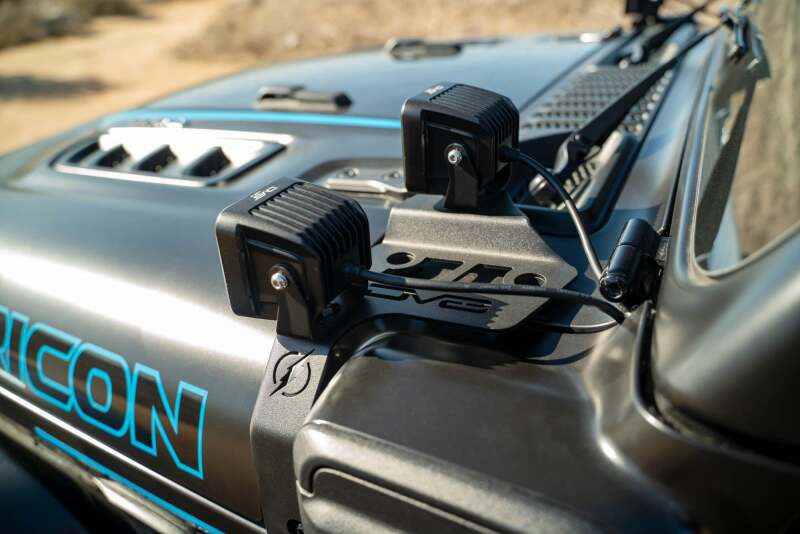 DV8 Offroad 21-23 Jeep Wrangler JL 4XE Dual Light Pod Mounts - Image 10
