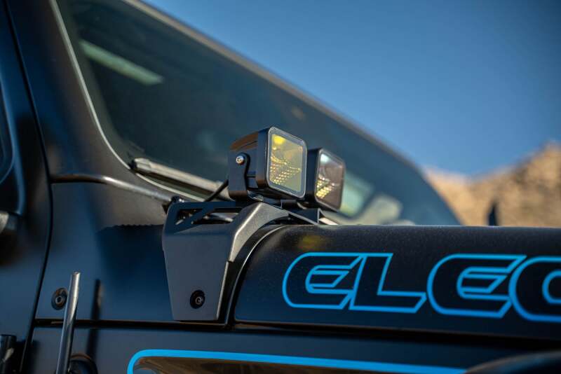 DV8 Offroad 21-23 Jeep Wrangler JL 4XE Dual Light Pod Mounts - Image 14