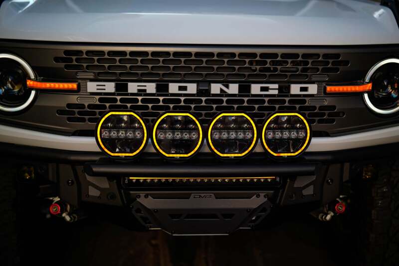 DV8 Offroad 7in Halo Elite Round Light w/ Accent Halo - White/Amber - Image 3