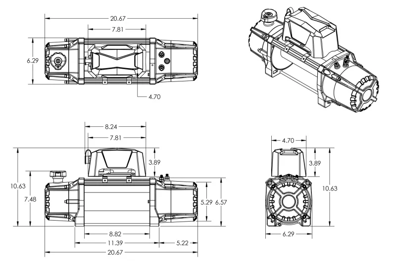 DV8 Xtract 12k Synthetic Rope Winch - Image 9