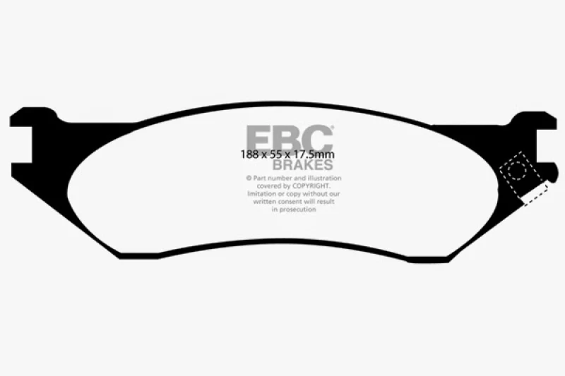 EBC 00-01 Dodge Ram 1500 (4WD) Pick-up 3.9 Extra Duty Front Brake Pads - Image 3