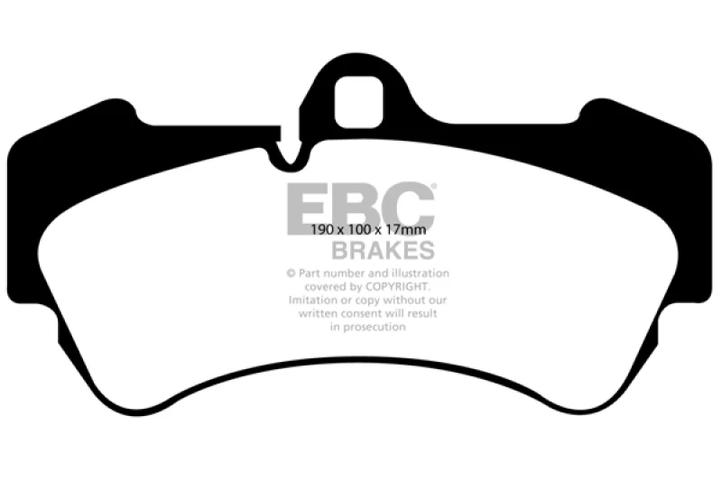 EBC 04-07 Porsche Cayenne 3.2 Yellowstuff Front Brake Pads - Image 2