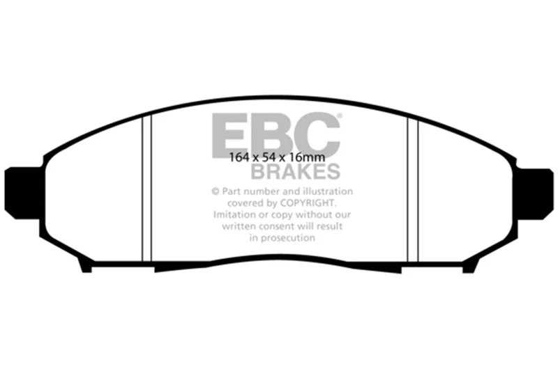EBC 05+ Nissan Frontier 2.5 2WD Yellowstuff Front Brake Pads - Image 2