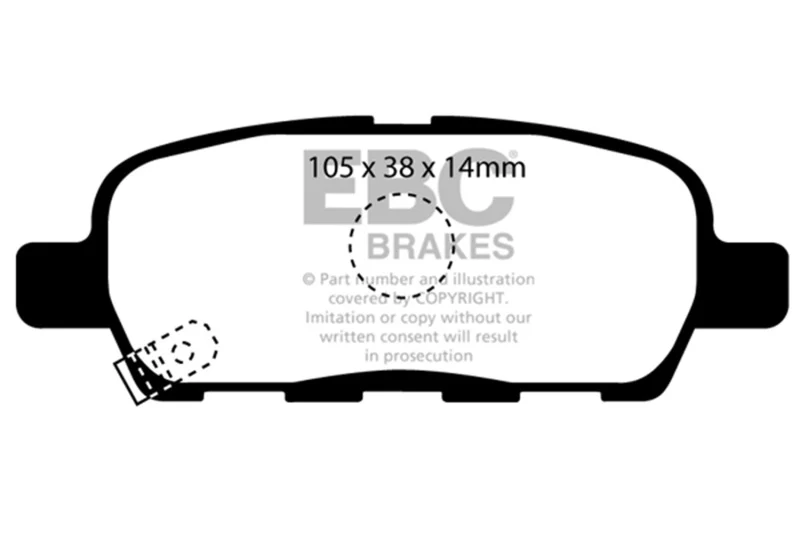 EBC 08-13 Infiniti EX35 3.5 Yellowstuff Rear Brake Pads - Image 2