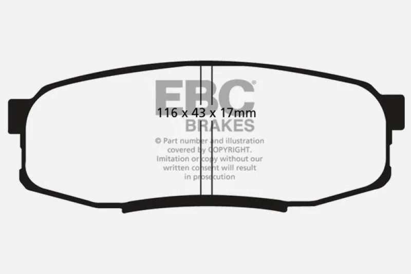 EBC 08+ Lexus LX570 5.7 Extra Duty Rear Brake Pads - Image 3
