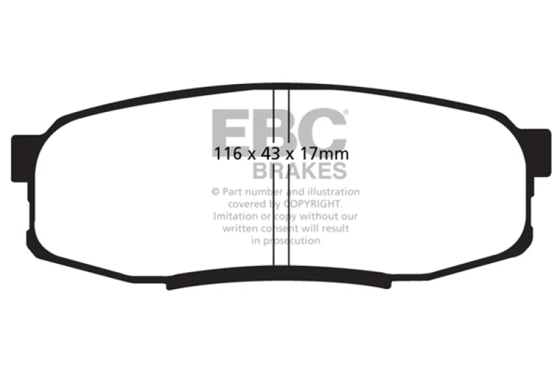 EBC 08+ Lexus LX570 5.7 Extra Duty Rear Brake Pads - Image 5