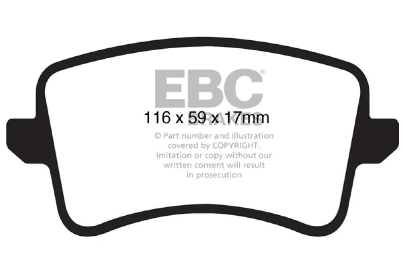 EBC 09-11 Audi A4 2.0 Turbo Redstuff Rear Brake Pads - Image 2