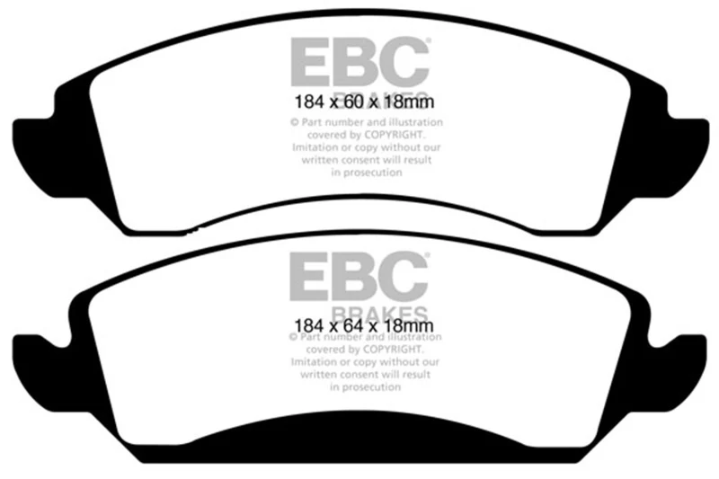 EBC 09-14 Cadillac Escalade 6.0 Hybrid Greenstuff Front Brake Pads - Image 2