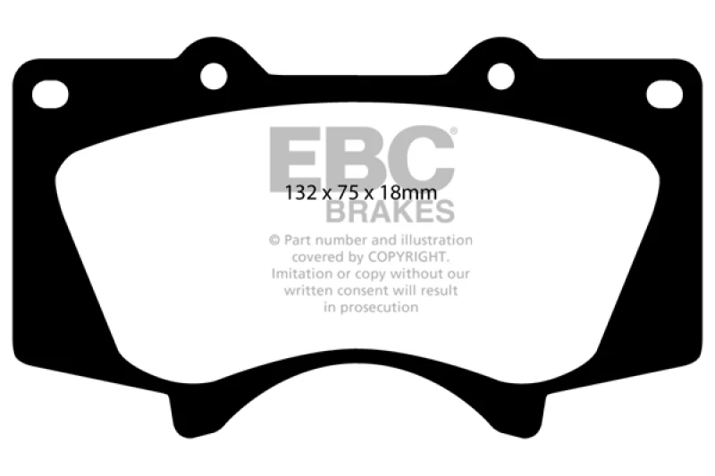 EBC 10+ Lexus GX460 4.6 Extra Duty Front Brake Pads - Image 2