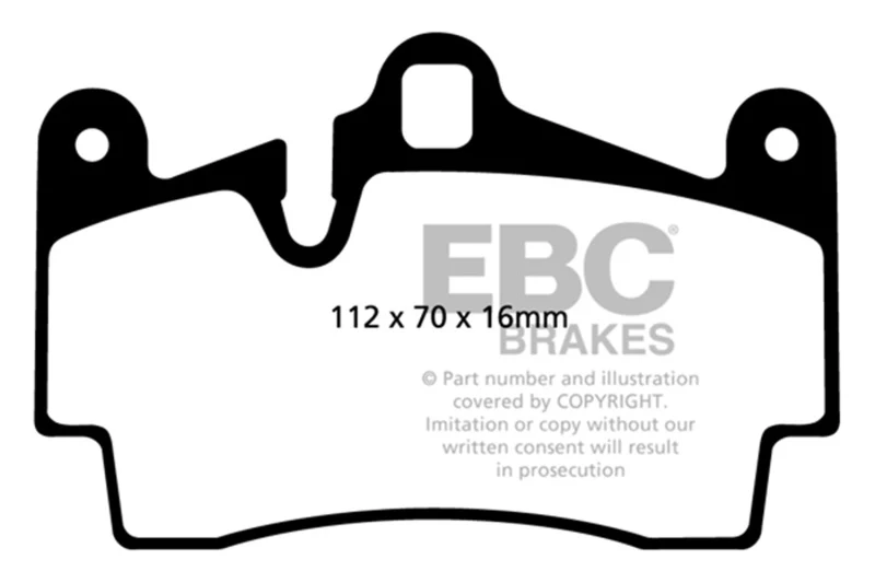 EBC 11-15 Audi Q7 3.0 Supercharged Yellowstuff Rear Brake Pads - Image 2