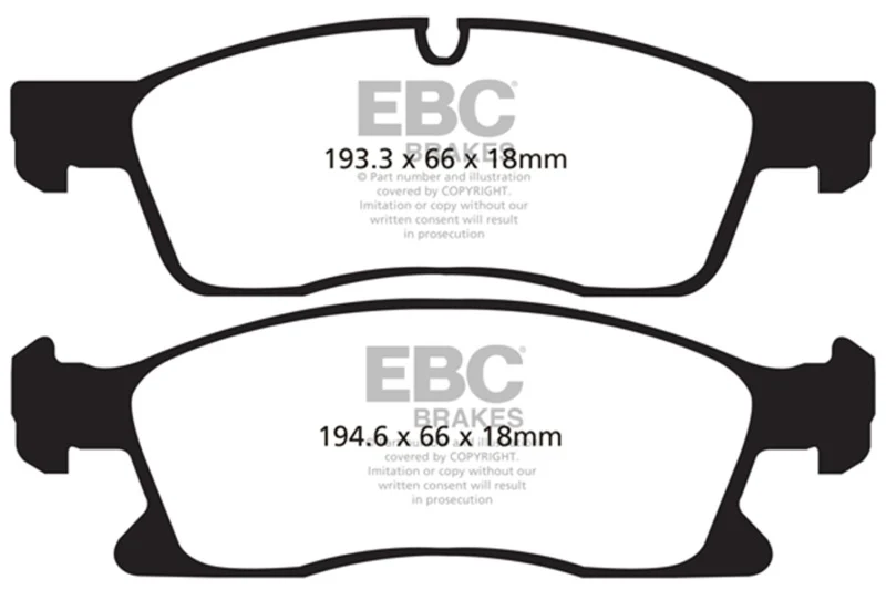 EBC 11+ Dodge Durango 3.6 Extra Duty Front Brake Pads - Image 3