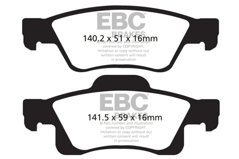 EBC 11+ Dodge Durango 3.6 Extra Duty Rear Brake Pads - Image 2