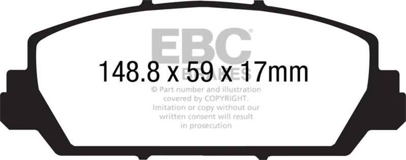 EBC 12+ Acura RDX 3.5 Redstuff Front Brake Pads - Image 2