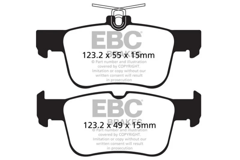 EBC 13+ Ford Fusion 1.6 Turbo Yellowstuff Rear Brake Pads - Image 2