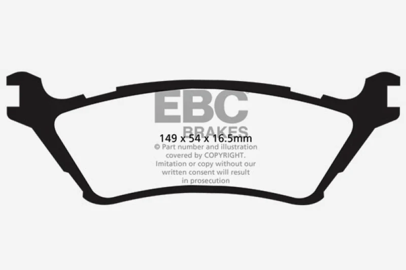 EBC 15+ Ford F150 2.7 Twin Turbo (2WD) Extra Duty Rear Brake Pads - Image 3