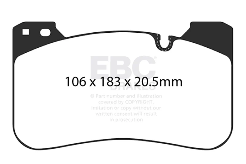 EBC 2018+ BMW M5 4.4TT (F90) Redstuff Front Brake Pads - Image 2
