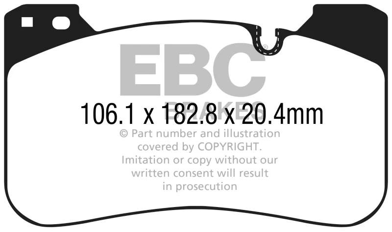 EBC 2018+ BMW M5 4.4TT (F90) Yellowstuff Front Brake Pads - Image 3