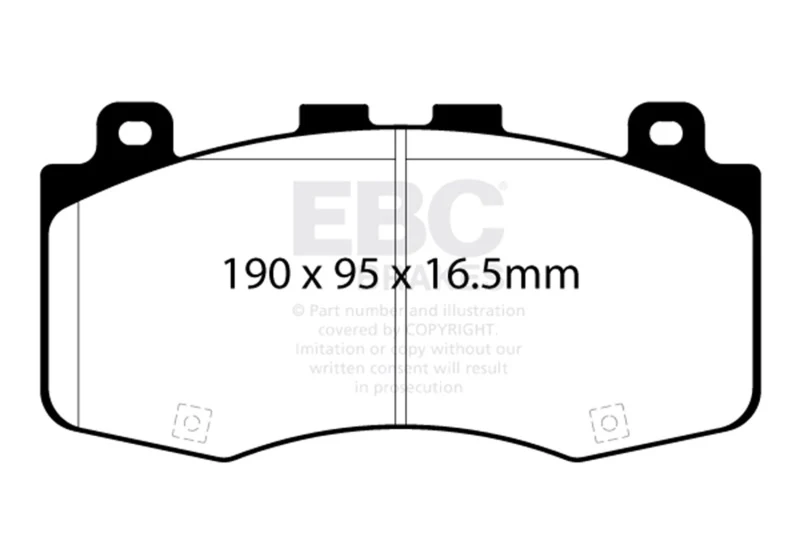 EBC 2018+ Jeep Grand Cherokee Trackhawk Yellowstuff Front Brake Pads - Image 2