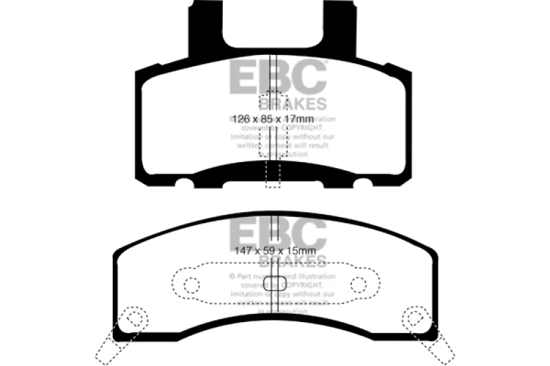 EBC 90-93 Chevrolet C20 8600 LB Greenstuff Front Brake Pads - Image 4