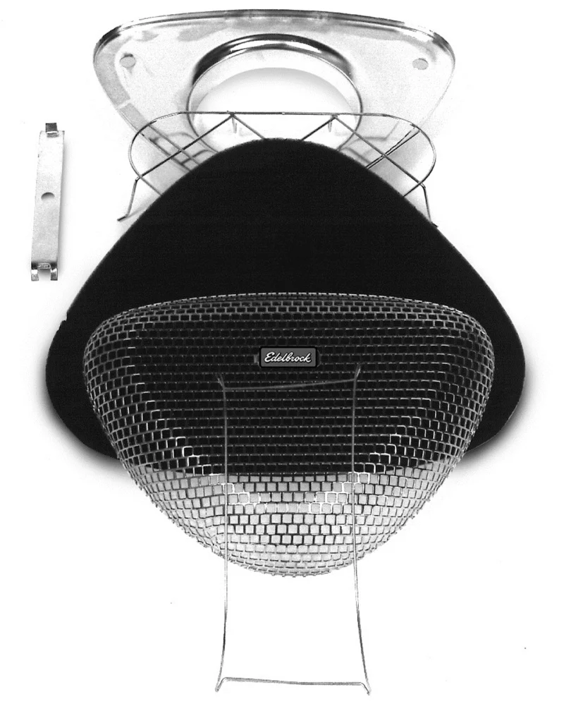 Edelbrock Air Cleaner Pro-Flo 1000 Series Triangular Steel Top 11 375In X 8 375In X 3In Chrome - Image 6