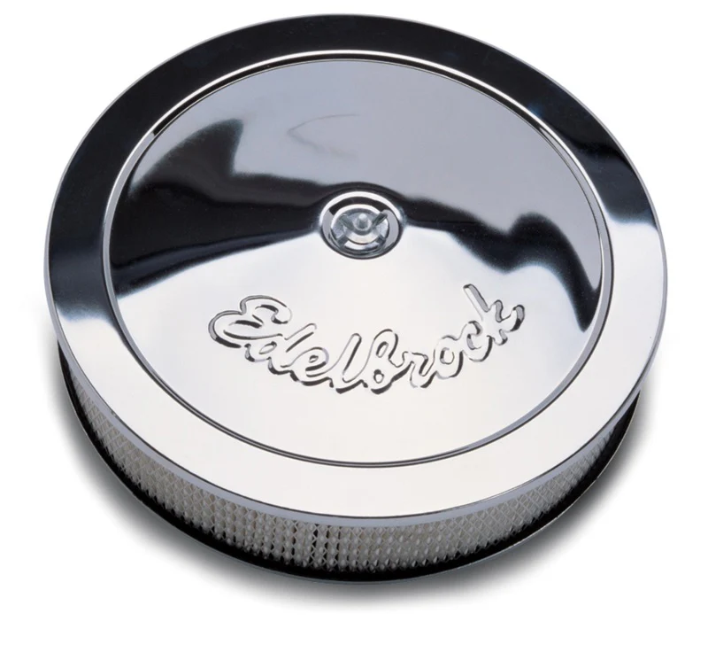 Edelbrock Air Cleaner Pro-Flo Series Round Steel Top Paper Element 14In Dia X 3 75In Dropped Base - Image 2