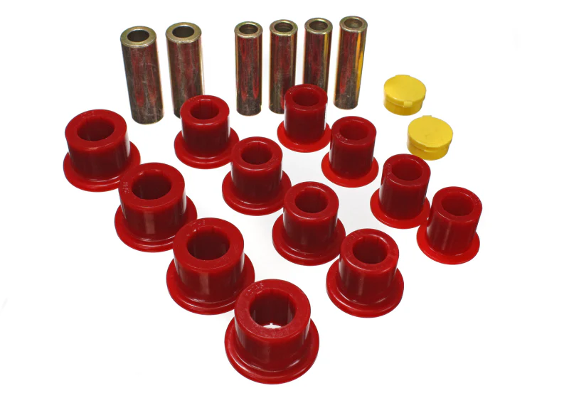 Energy Suspension 00-04 Ford Excursion 4WD / 99-04 F250/F350 4WD Red Front Leaf Spring Bushing Set - Image 2