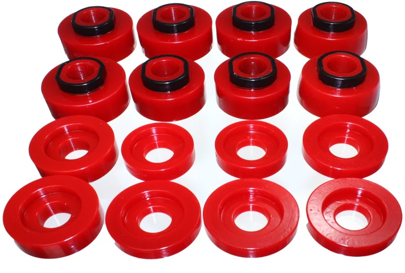 Energy Suspension 08-16 Ford F-250/F-350/F-450/F-550 Super Duty Crew Cab Red Body Mount Set - Image 2