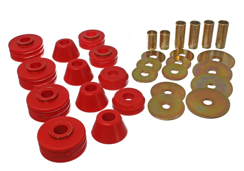 Energy Suspension 73-80 GM 1/2 Ton C-10/C1500 Pick Up 2WD Red Body (Cab) Mount Set - Image 3