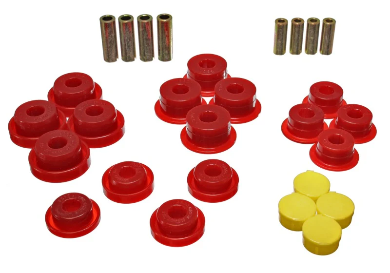 Energy Suspension 97-06 Jeep Wrangler TJ/YJ Red Front Control Arm Bushings (Must reuse OEM Outer She - Image 2