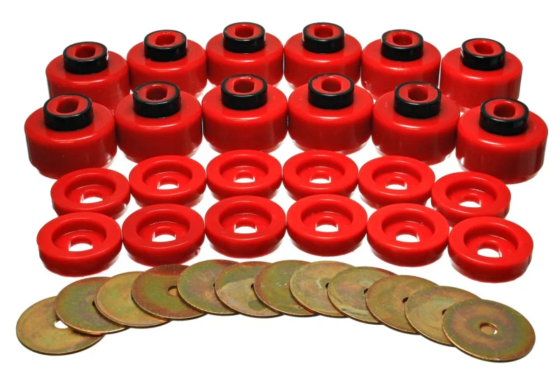 Energy Suspension Body Mount Set - Red - Image 2