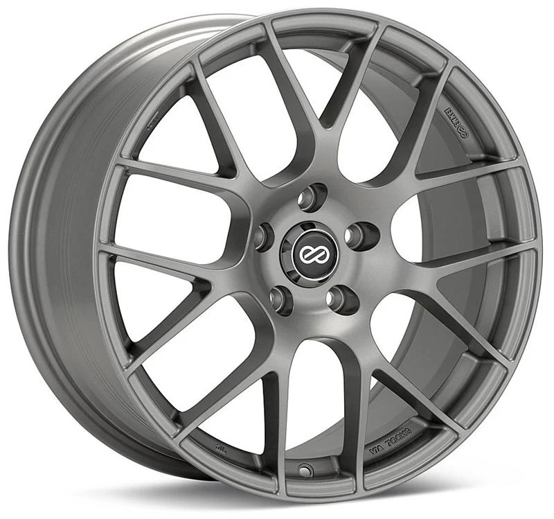 Enkei Raijin 18x8.5 38mm Offset 5x114.3 Bolt Pattern 72.6 Bore Diameter Hyper Silver Wheel