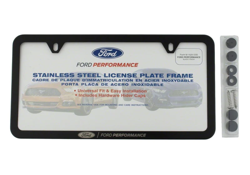 Ford Racing Ford Performance Slim License Plate Frame - Black Stainless Steel - Image 3