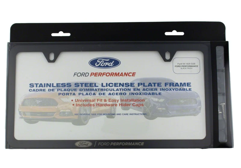 Ford Racing Ford Performance Slim License Plate Frame - Black Stainless Steel - Image 5