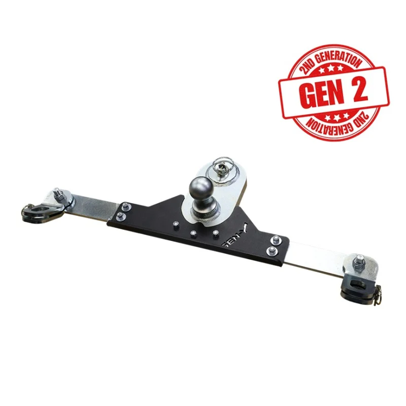 Gen-Y Dodge/RAM GoosePuck II 5in Offset Ball Puck Mount & 25K Towing w/Safety Chain Anchors - Image 3