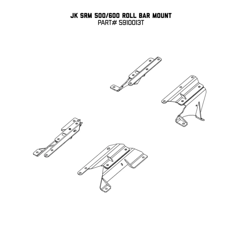Go Rhino 07-17 Jeep Wrangler 4dr Mouinting Kit for SRM Rack - Image 9