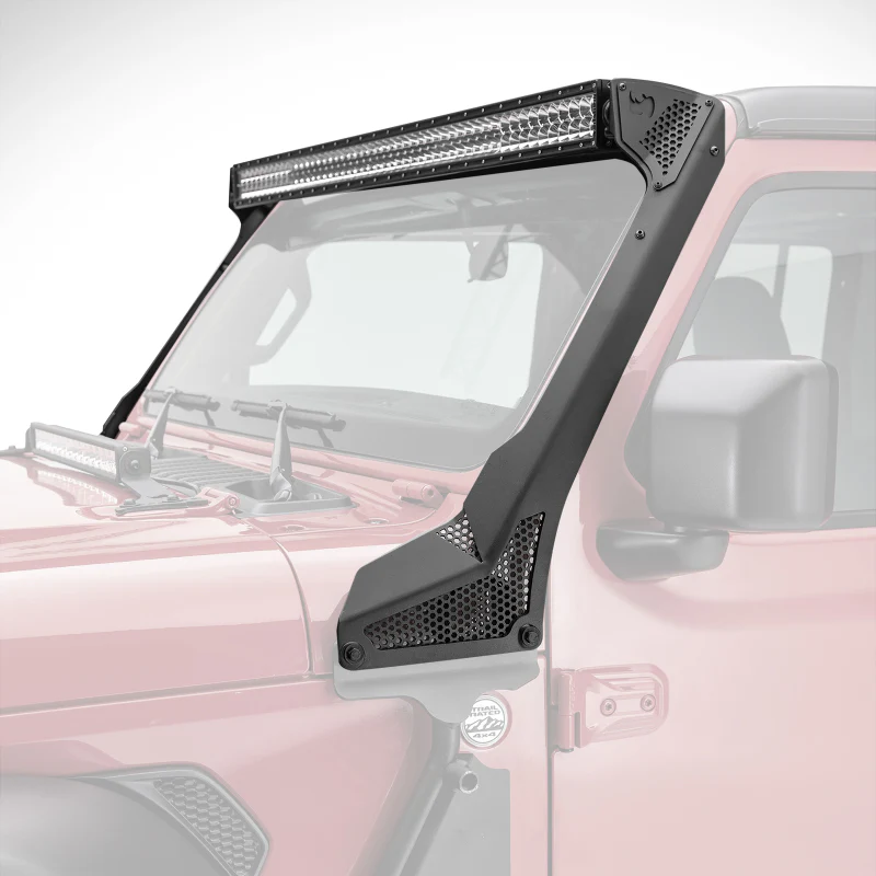 Go Rhino 18-20 Jeep Wrangler JL/JLU/Gladiator JT XE Windshield Light Bar Mount - 50in Single Row - Image 5