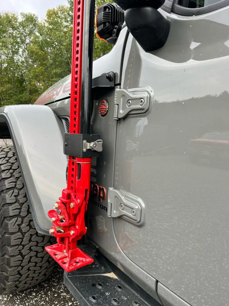 Go Rhino 18-24 Jeep Wrangler JL/JLU/JT Front Fender Jack Mount for Hi-Lift Jack - Tex. Blk - Image 13