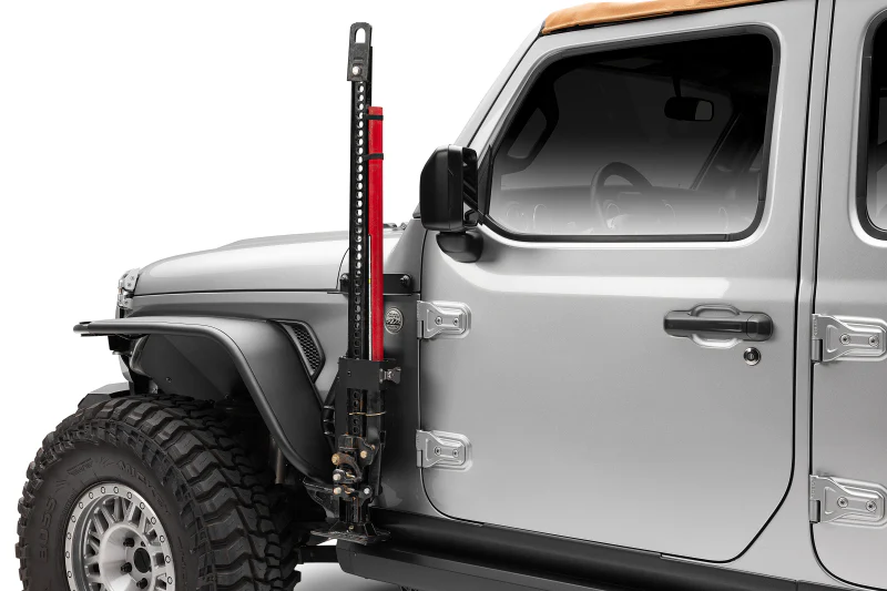Go Rhino 18-24 Jeep Wrangler JL/JLU/JT Front Fender Jack Mount for Hi-Lift Jack - Tex. Blk - Image 6