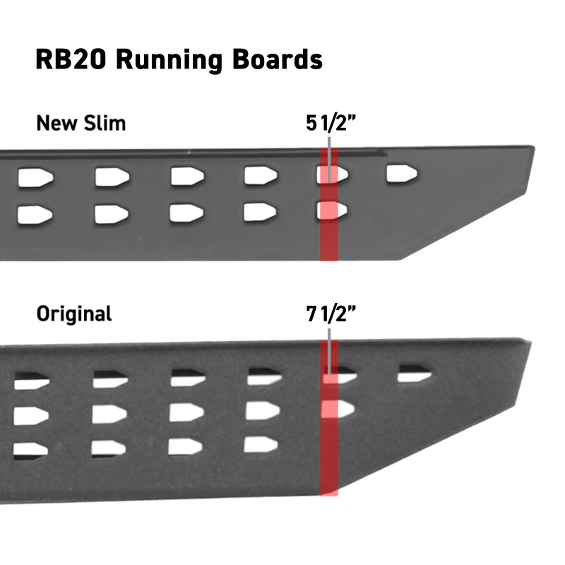 Go Rhino RB20 Slim Running Boards - Universal 73in. - Tex. Blk - Image 17