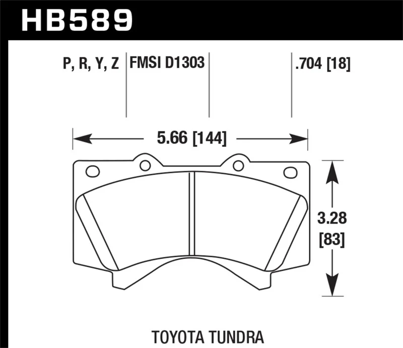 Hawk 08-10 Toyota Land Cruiser / 07-10 Tundra Super Duty Street Front Brake Pads - Image 2