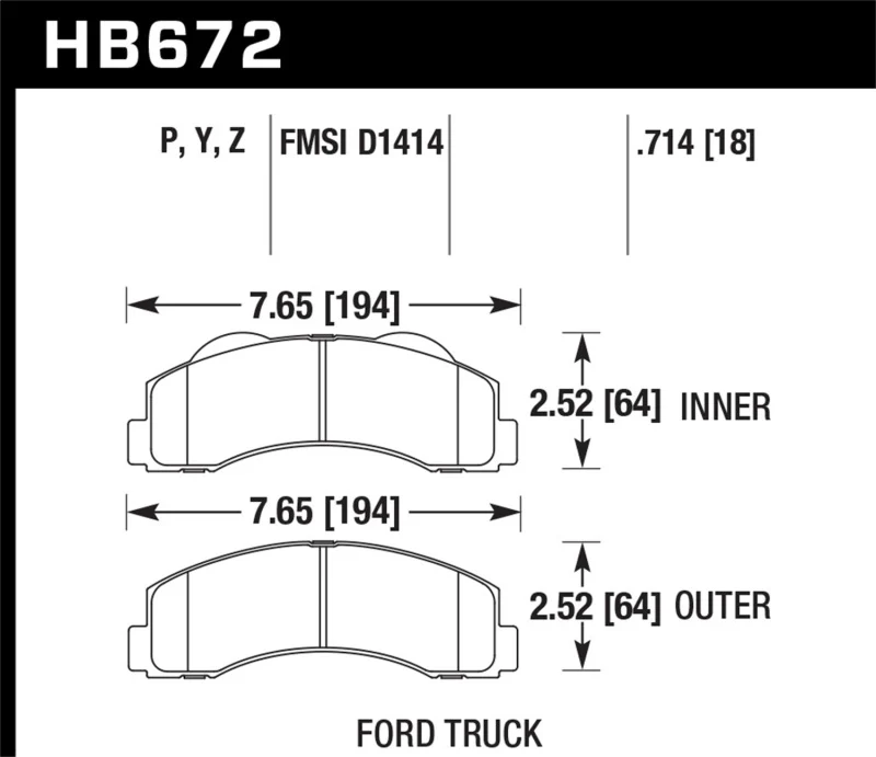 Hawk 10-14 Ford F-150 Front Super Duty Brake Pads - Image 2